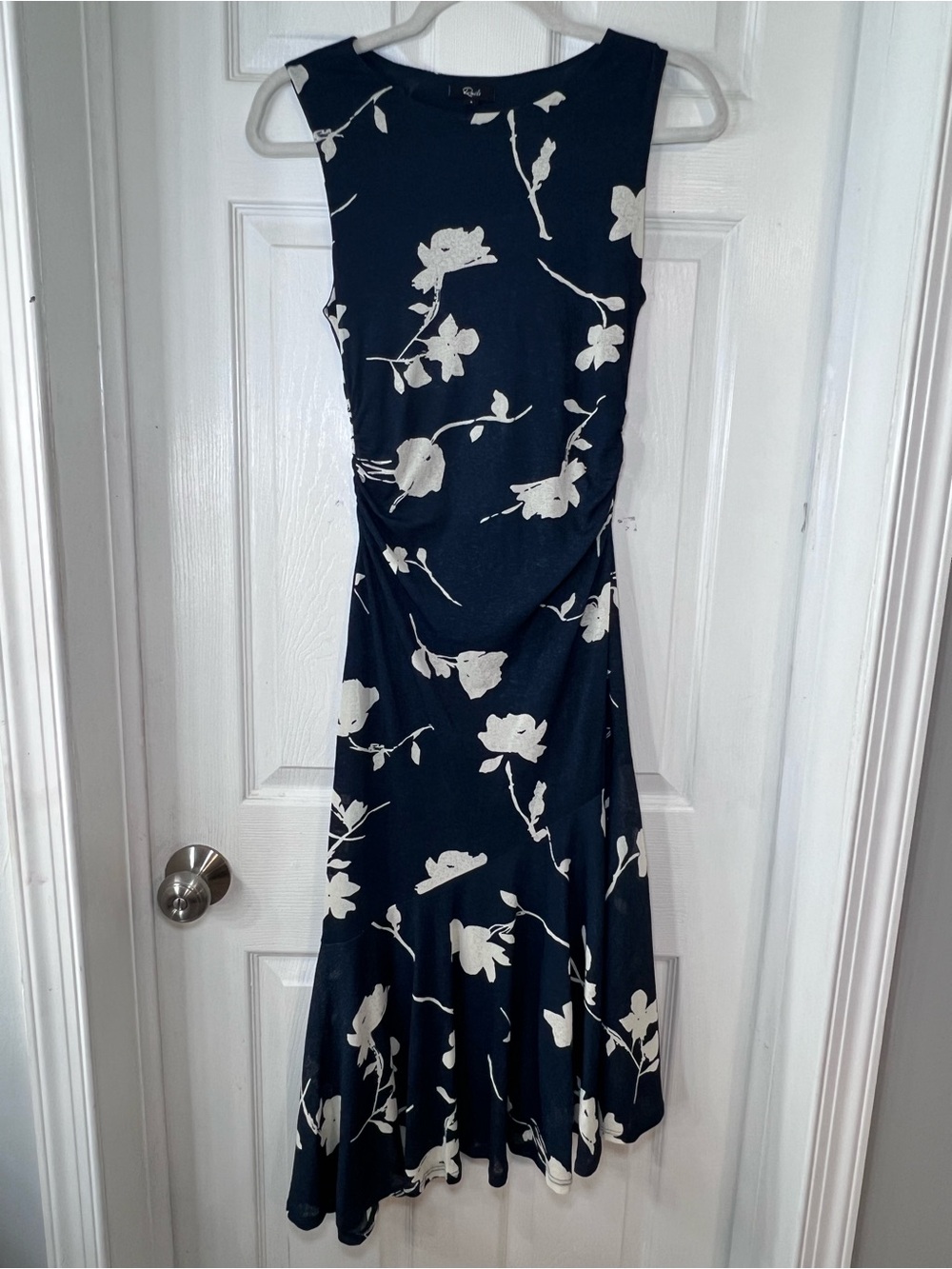 Rails Sleeveless Navy Floral Midi Dress with Cream Flowers Size Small - Picture 2 of 15